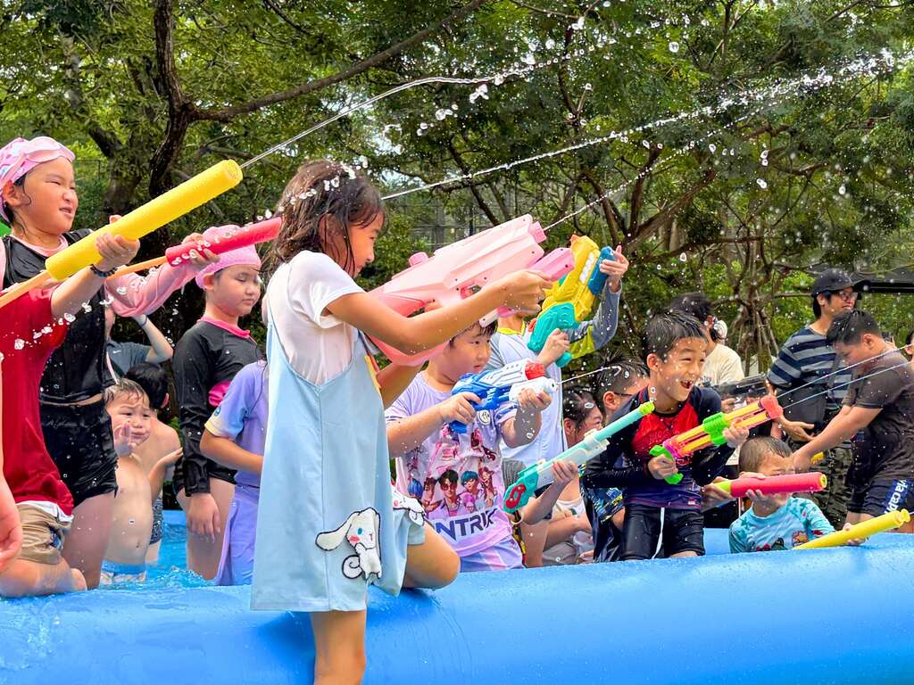 圖6 水槍大戰開打